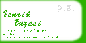 henrik buzasi business card